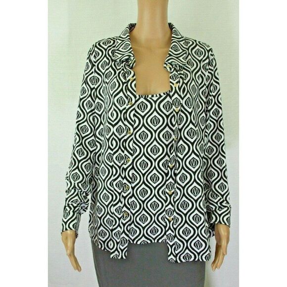 Vertigo Shirt Snap Front Womens XL - Picture 1 of 8